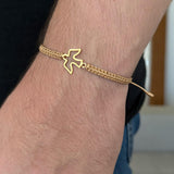 Pulsera Espíritu Santo Silueta Dorada