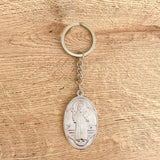 Llavero Medalla San Benito Ovalada