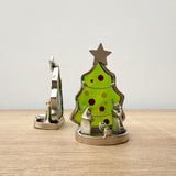 Pesebre Árbol de Navidad con Vitral Verde – 6.5 cm – VII Sacramentos Colombia