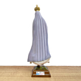 Estatua de la Virgen de Fátima con Manto Sensible al Clima - 28 cm (11”)