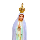 Estatua de la Virgen de Fátima con Manto Sensible al Clima - 28 cm (11”)