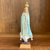 Estatua De La Virgen De Fátima Blanca De 11CM