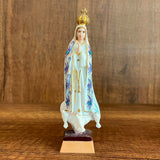Estatua De La Virgen De Fátima Con Flores De 11CM – VII Sacramentos Colombia