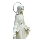 Estatua de la Virgen de la Medalla Milagrosa con Base en Madera - 29 cm (11.4”)