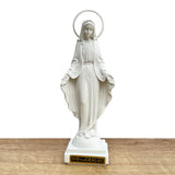 Estatua de la Virgen de la Medalla Milagrosa con Base- 16 cm (6.3”)