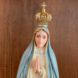 Estatua De La Virgen De Fátima Tono Azul De 44cm – VII Sacramentos Colombia