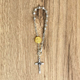 Denario Rosas con Medalla de San Benito Dorada