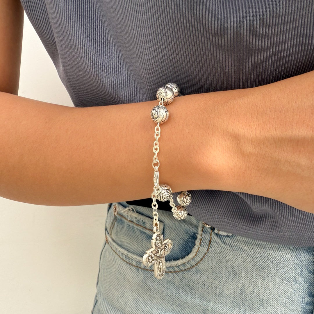 Pulsera Denario Rosas Grande – VII Sacramentos Colombia