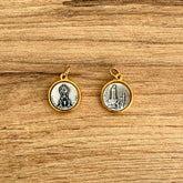 Medalla Italiana de la Virgen de Fatima y El Santísimo Bicolor 1.6cm