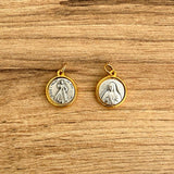 Medalla Italiana de Virgen de Guadalupe y Jesús de la Misericordia Bicolor 1.6CM – VII Sacramentos Colombia