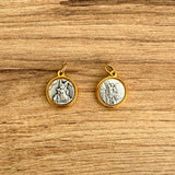 Medalla Italiana de San Miguel Arcángel y Ángel de la Guarda Bicolor 1.6cm