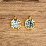 Medalla Italiana de Virgen del Carmen y Sagrado Corazón de Jesús 2.2cm – VII Sacramentos Colombia