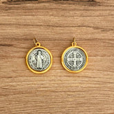 Medalla Italiana de San Benito Bicolor 2.2cm