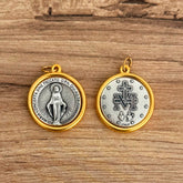 Medalla Italiana de la Virgen Milagrosa Bicolor 3cm – VII Sacramentos Colombia