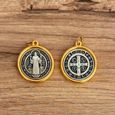 Medalla Italiana de San Benito Bicolor 3cm