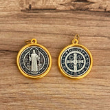 Medalla Italiana de San Benito Bicolor 3cm