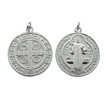 Medalla de San Benito Plateada 3cm – VII Sacramentos Colombia