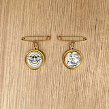 Broche tipo nodriza con medalla italiana Espíritu Santo - Sagrada Familia