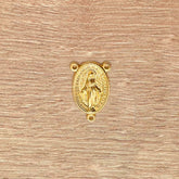 Crucero de la Virgen Milagrosa Dorado 2.1cm