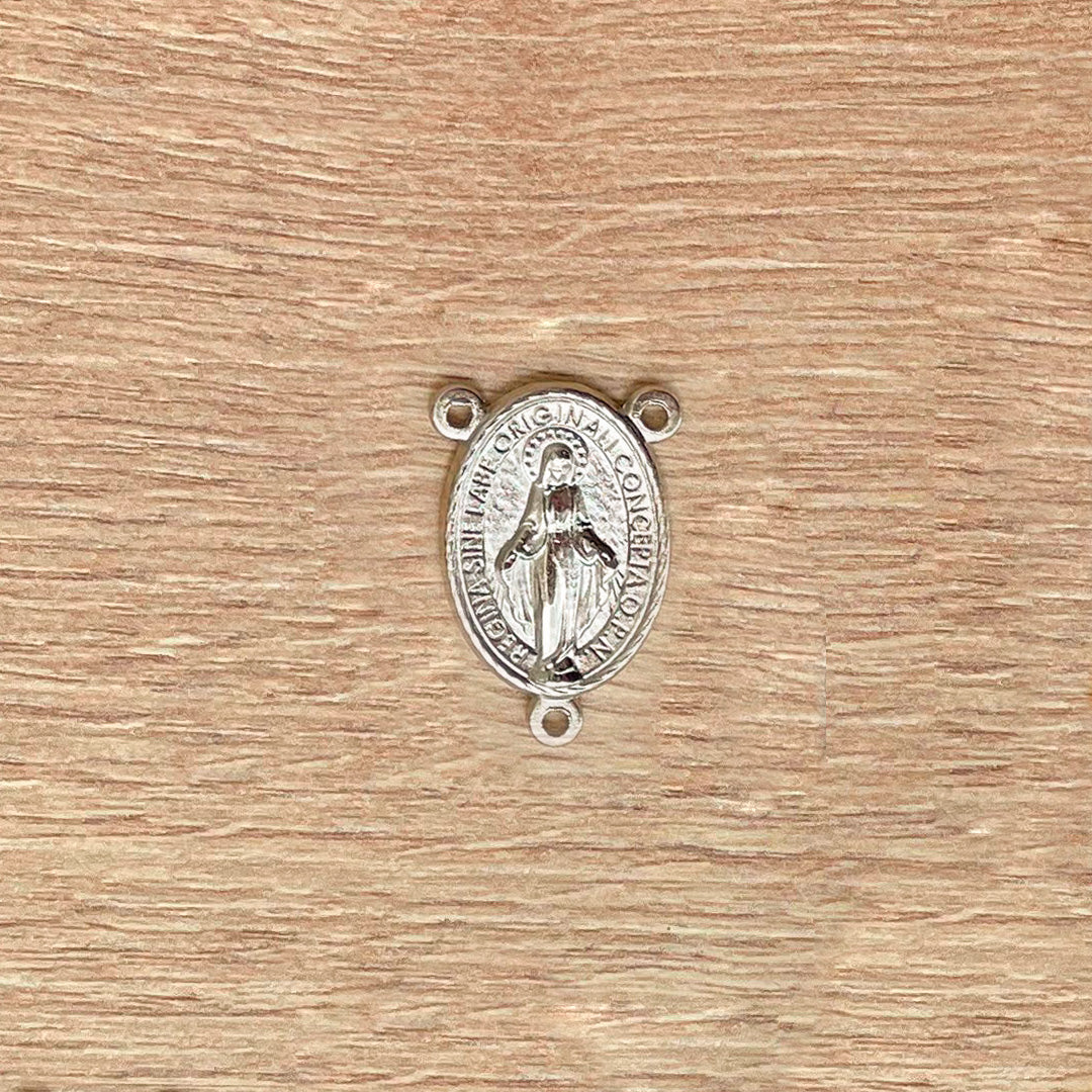 Crucero de la Virgen Milagrosa Plateado 2.1cm – VII Sacramentos Colombia