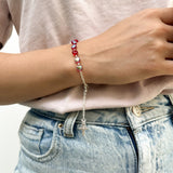 Pulsera Denario Corazones Rojo