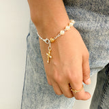 Pulsera Denario Perla Beige