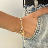 Pulsera Denario Perla Beige