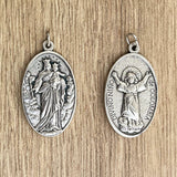 Medalla Italiana Ovalada Virgen Maria Auxiliadora y Divino Niño 4.5cm – VII Sacramentos Colombia