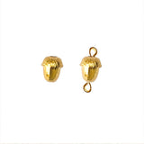 Pasador Grano x 5 Unidades con Baño en Oro: Nuez