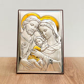 Cuadro de la Sagrada Familia Estilo Moderno en Aluminio Bilaminado con Baño de Oro – VII Sacramentos Colombia