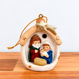 Nacimiento con Luz de Colores y Estrella Fugaz 6 cm – Adorno Navideño de Colección apagado