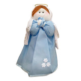Imagen de la Virgen en Tela Azul - Estilo Infantil – VII Sacramentos Colombia