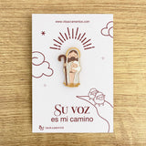 Pin metalico con la imagen del Buen Pastor - VII Sacramentos