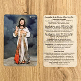 Lámina tipo credencial de Jesús de la Misericordia x5unidades