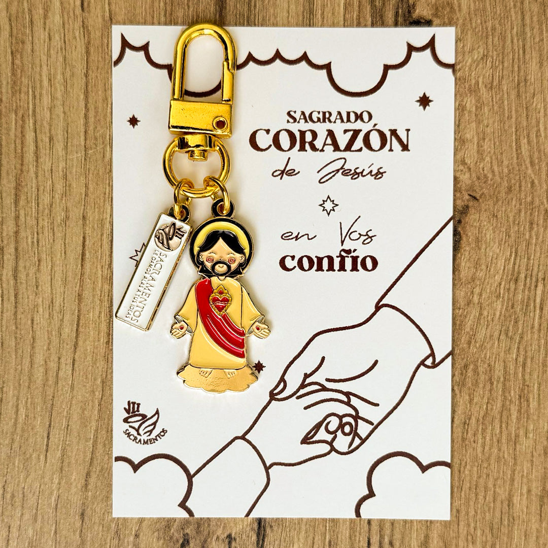 Llavero Charm – Devoción al Sagrado Corazón – VII Sacramentos Colombia