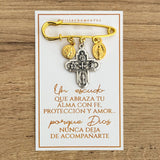 Nodriza con Medallas de Protección – Cruz de las Cinco Gracias, San Benito y Medalla Milagrosa – VII Sacramentos Colombia