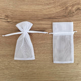 Bolsa Muselina Blanca Pequeña x 6 Unidades
