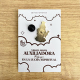 Pines Metálico Virgen María Auxiliadora