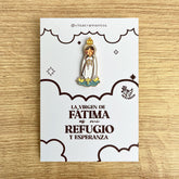 Pines Metálico Virgen de Fatima Resinada