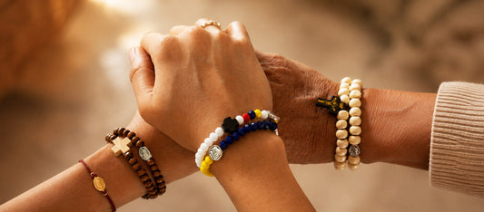 Pulseras tipo Rosario en forma de pulsera