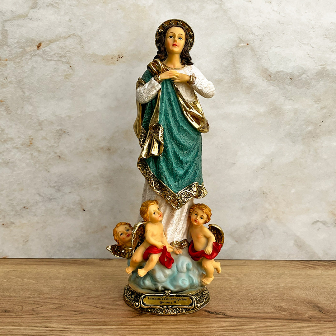 Estatua de la Virgen Inmaculada 30cm Dorada