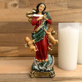 Estatua de la Virgen Desatanudos 20cm Dorada