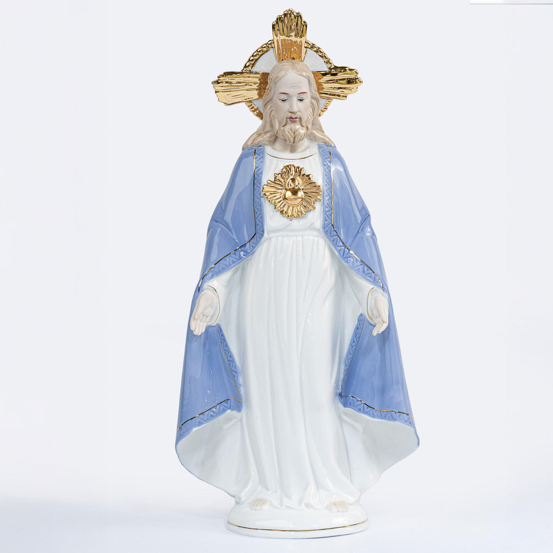 Estatua del Sagrado Corazón de Jesús de 33 cm en porcelana - VII Sacramentos Colombia 