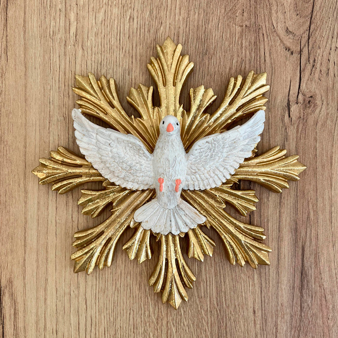 Placa de Pared del Espíritu Santo – Resina 15 cm