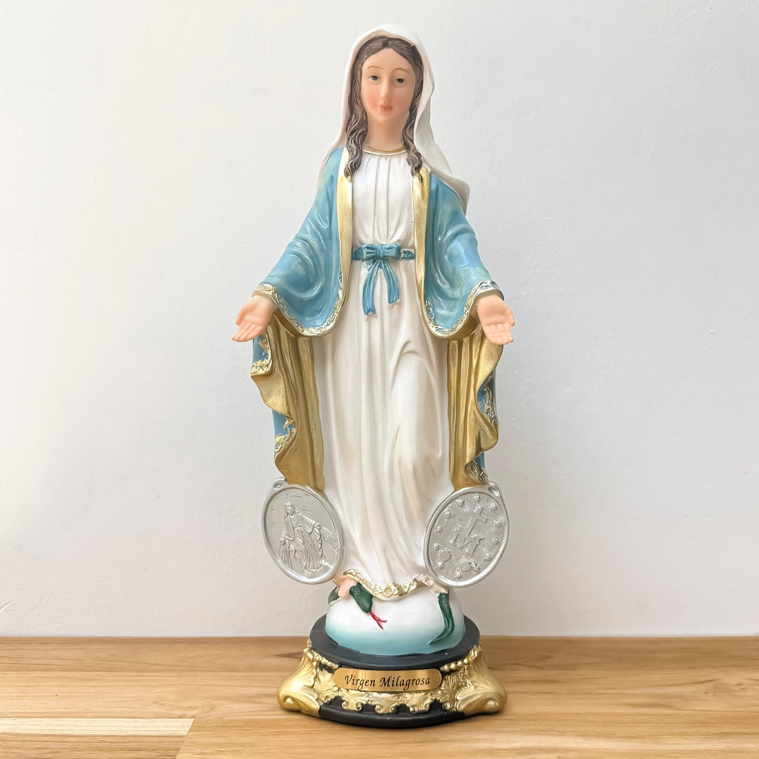 Estatua de la Virgen de la Medalla Milagrosa 30cm – VII Sacramentos Colombia