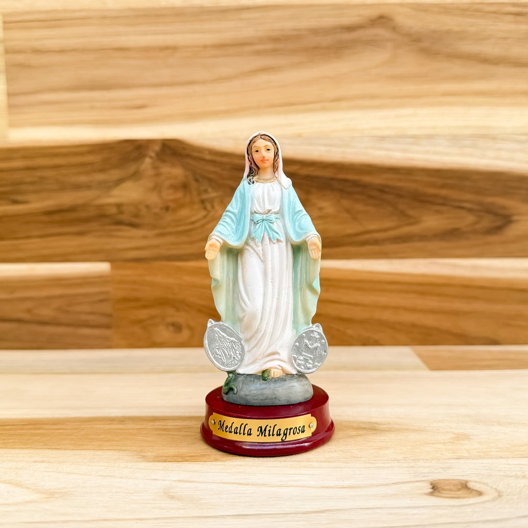 Estatua de la Virgen de la Medalla Milagrosa 10cm – VII Sacramentos Colombia