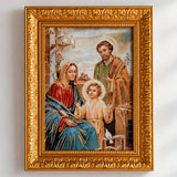 Cuadro Gobelino Sagrada Familia con Marco Dorado 55x41cm