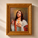 Cuadro Imagen del Sagrado Corazón de Jesús tipo Gobelino