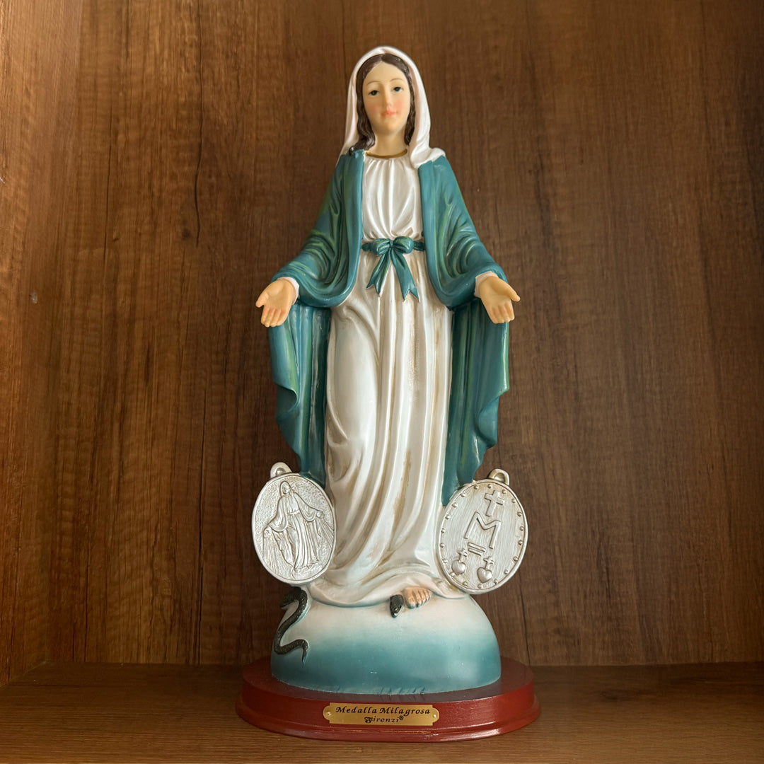 Estatua de la Virgen de la Medalla Milagrosa 40cm – VII Sacramentos Colombia