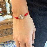 Pulsera Hilo con Medalla de San Benito